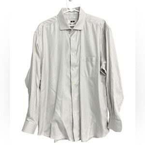 Joseph Abound Non-Iron Grey Woven‎ Dress Shirt Size 17.5